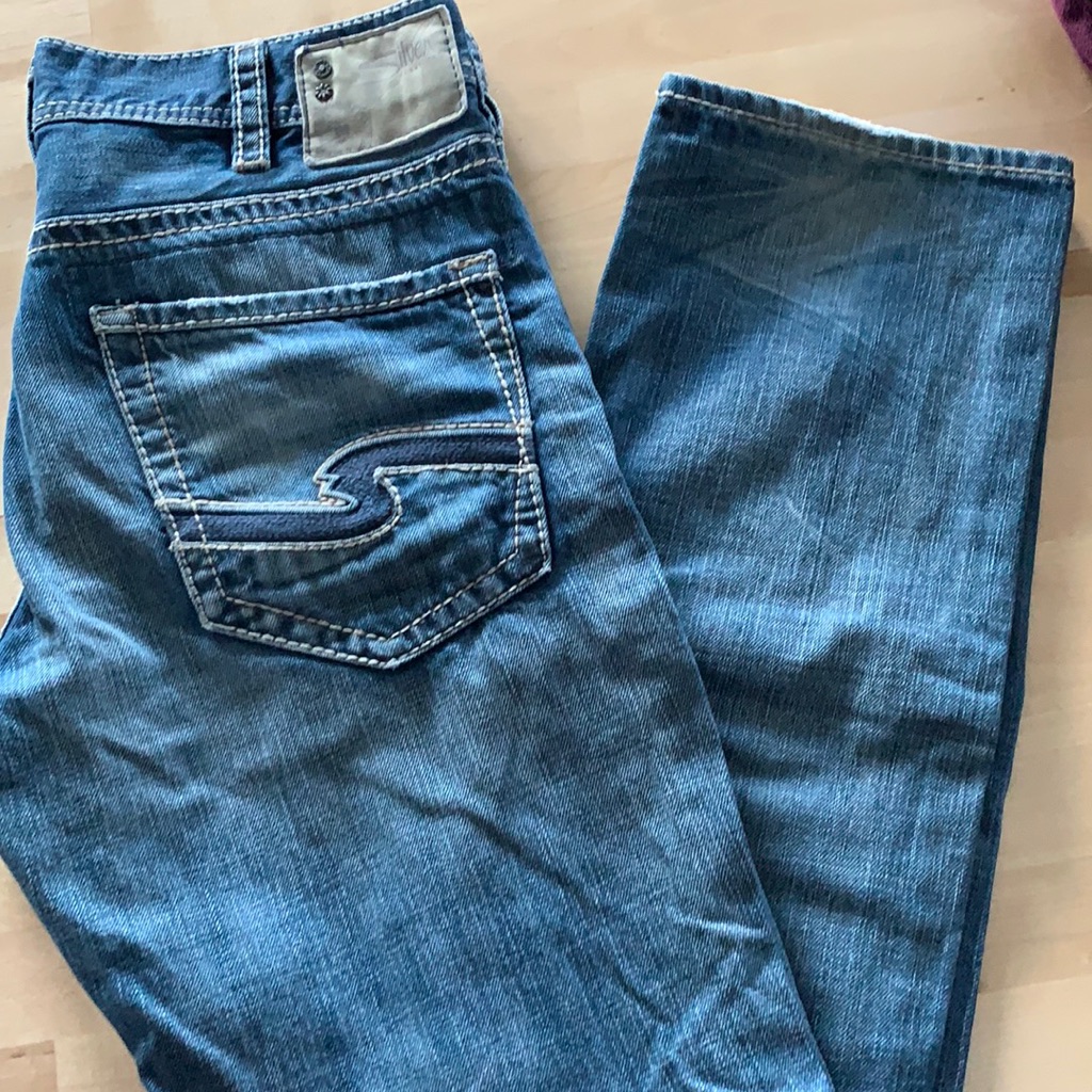 Eddie Style Mens Silver Jeans Size 3234